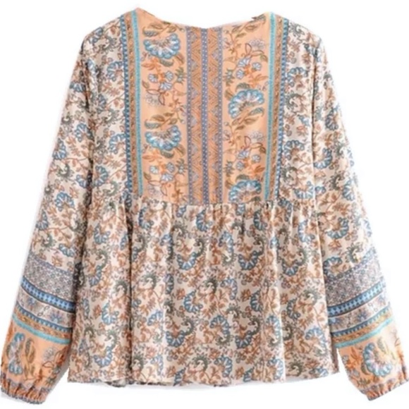 Boho/Gypsy Print Blouse - Picture 7 of 7